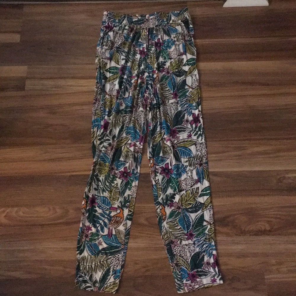 H&M Stretchy Jungle Print Soft Pants